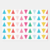 Moderne regenboogkerstboom en tekenlampjes inpakpapier vel (Voorkant)