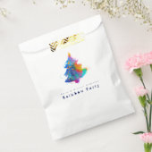 Moderne regenboogkerstboom op maat bedankzakje (Gezegeld)