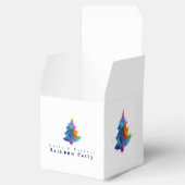 Moderne regenboogkerstboom op maat kleine bedankdoosjes (Geopend)