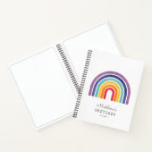 Moderne regenboogkinderen aangepaste naam-schetsen notitieboek (Binnen)