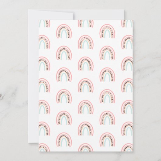 Moderne regenboogkinderen Birthday Party Kaart (Achterkant)