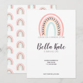 Moderne regenboogkinderen Birthday Party Kaart (Voorkant / Achterkant)