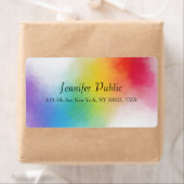 Moderne regenboogkleuren - Abstracte aangepaste Sj Etiket (Insitu)