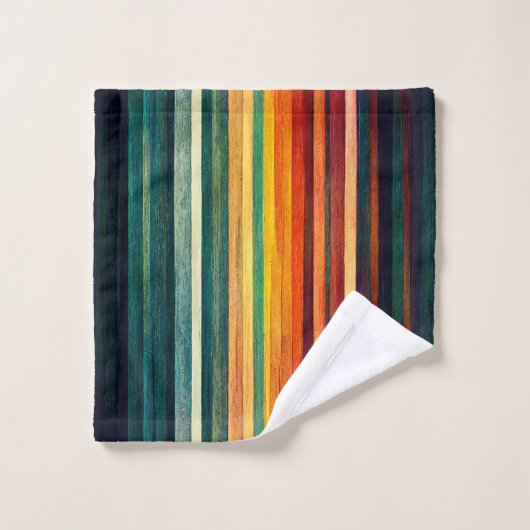 Moderne regenboogkleuren bad handdoek (Wasdoekje)
