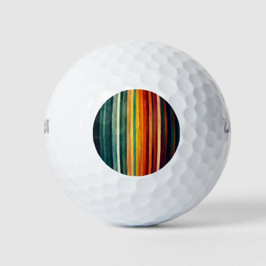 Moderne regenboogkleuren golfballen (Voorkant)