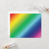 Moderne regenboogkleuren ombre gradiëntpatroon ple kaart (Voorkant / Achterkant in situ)