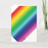 Moderne regenboogkleuren ombre gradiëntpatroon ple kaart (Achterkant)
