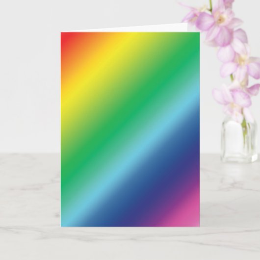 Moderne regenboogkleuren ombre gradiëntpatroon ple kaart (Orchidee)