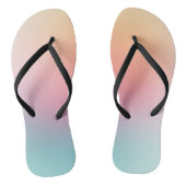 Moderne regenboogkleuren Rood Oranje Geel Blauw Teenslippers (Voetbed)