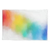 Moderne regenboogkleuren Roze Blauw Paars Geel Kussensloop (Achterkant)