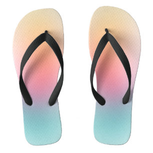 Moderne regenboogkleuren Roze rood Sinaasappel Teenslippers