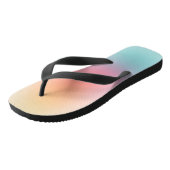 Moderne regenboogkleuren Roze rood Sinaasappel Teenslippers (Schuin)