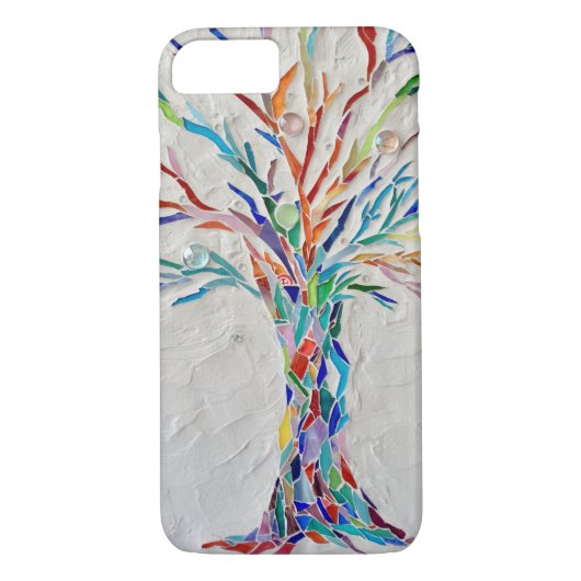 Moderne regenboogkleurige boom Case-Mate iPhone case (Achterkant)