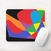 Moderne regenboogkleurige kunst muismat (Met muis)