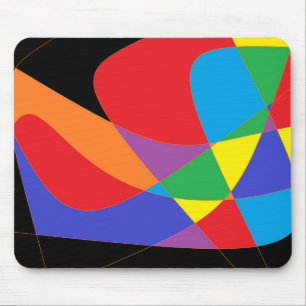 Moderne regenboogkleurige kunst muismat