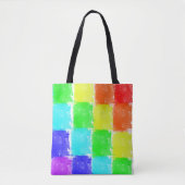 Moderne regenboogkleurklokken tote bag (Voorkant)