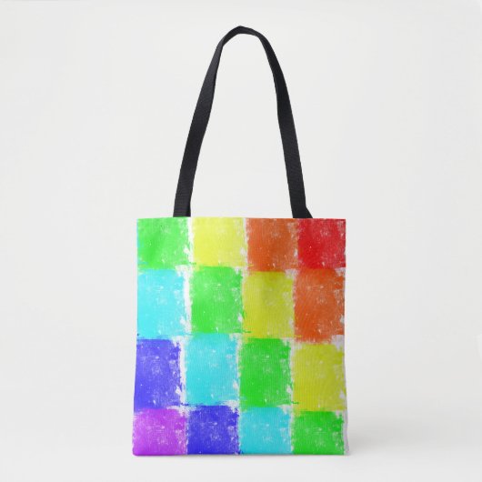 Moderne regenboogkleurklokken tote bag (Voorkant)
