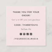 Moderne regenboogkunst Chic Bedankt Valentijnsdag Vierkante Visitekaartje (Achterkant)