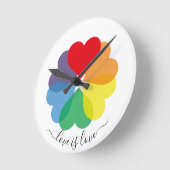 Moderne regenboogkunst liefde is liefde ronde klok (Hoek)