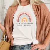 Moderne regenboogleraar voegt Jouw naam toe T-shirt