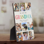 Moderne regenboogliefde grootmafotocollage familie fotoplaat<br><div class="desc">Een doordacht,  modern geschenk van de Dag van de Dagen,  van de Moederdag of van de Vakantie: Een trendy Fotocollage van het Instagram met uw persoonlijke bericht en namen voor de beste oma ooit. Trendy pastelregenboogtypografie op een zachte ivoren achtergrond maakt een vrolijke,  stijlvolle keepslag!</div>