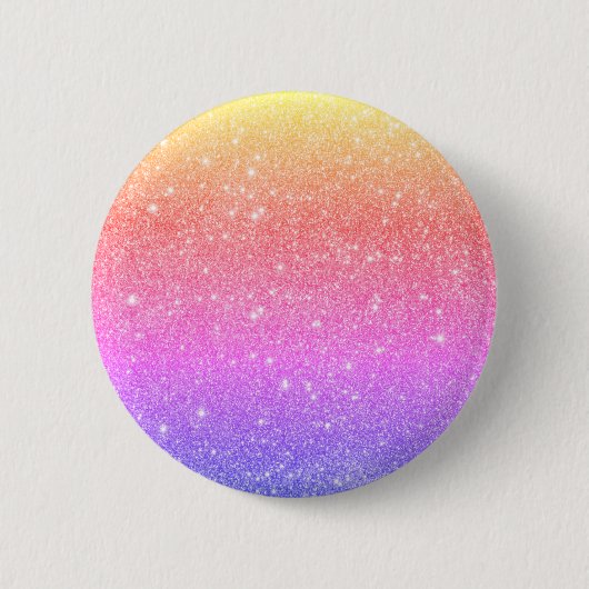 Moderne regenbooglitter Glam Button (Voorkant)
