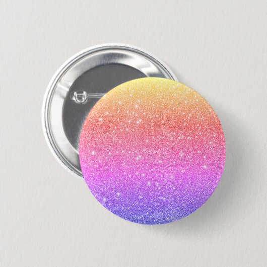 Moderne regenbooglitter Glam Button (Voorkant /achterkant)