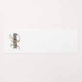 Moderne regenbooglitter monogram yogamat (Achterkant (horizontaal))