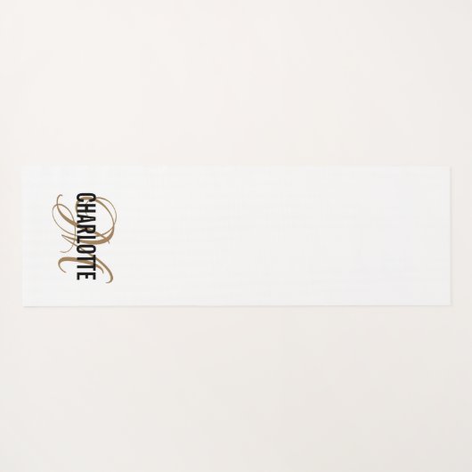 Moderne regenbooglitter monogram yogamat (Achterkant (horizontaal))