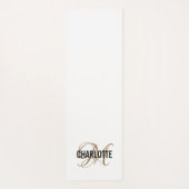 Moderne regenbooglitter monogram yogamat (Achterkant)