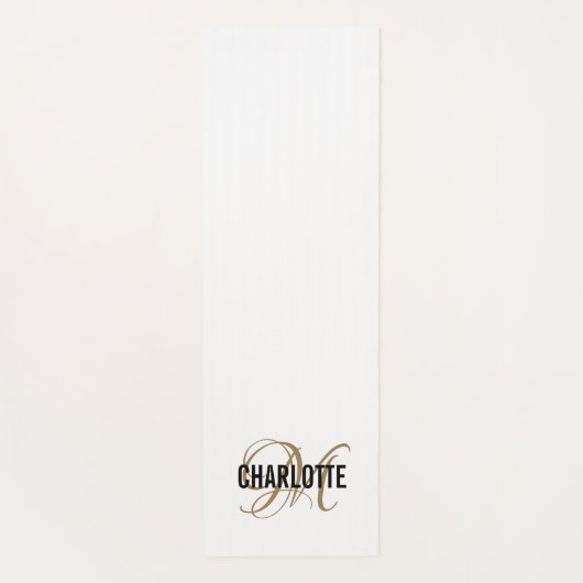 Moderne regenbooglitter monogram yogamat (Achterkant)