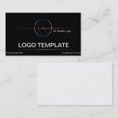 Moderne regenboogmetaal Logo Visitekaartje (Voorkant / Achterkant)