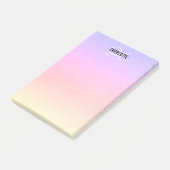 Moderne regenboogmonogram post-it® notes (Schuin)