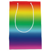 Moderne regenboogombre gradiënt patroon lgbt pride medium cadeauzakje (Voorkant)