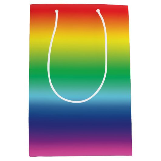 Moderne regenboogombre gradiënt patroon lgbt pride medium cadeauzakje (Voorkant)