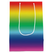 Moderne regenboogombre gradiënt patroon lgbt pride medium cadeauzakje (Achterkant)