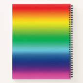 Moderne regenboogombre gradiënt patroon lgbt pride notitieboek (Achterkant)