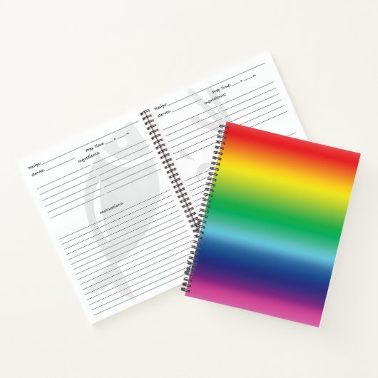 Moderne regenboogombre gradiënt patroon lgbt pride notitieboek (Binnen)