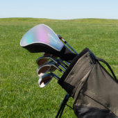 Moderne regenboogpasta met holografische stijl pas golfheadcover (Insitu)