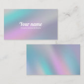 Moderne regenboogpasta met holografische stijl visitekaartje (Voorkant / Achterkant)