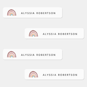 Moderne regenboogpasteel elke dag labels
