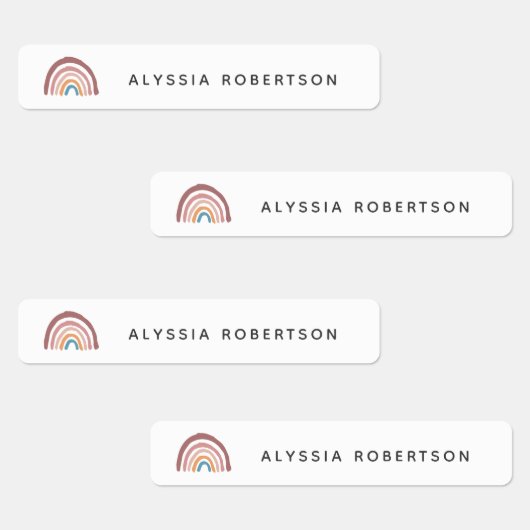 Moderne regenboogpasteel elke dag labels (Groep)