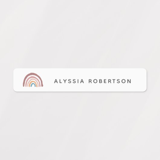 Moderne regenboogpasteel elke dag labels (Design 2)
