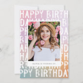 Moderne regenboogpastel aura elegant foto leuk, in kaart (Voorkant)