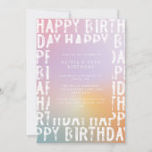 Moderne regenboogpastel aura elegant foto leuk, in kaart (Achterkant)