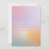 Moderne regenboogpastel aura elegant foto leuk kaart (Achterkant)