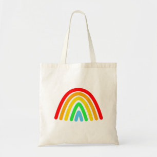 Moderne regenboogpatroon tote bag