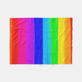 Moderne regenboogpenselen verven gestript patroon fleece deken (Voorkant (Horizontaal))