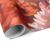 Moderne regenboogroze Oranje Paarse Dahlia Flower Cadeaupapier (Rol Hoek)