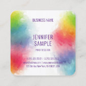 Moderne regenboogSjabloon Professional Vierkante Visitekaartje (Achterkant)